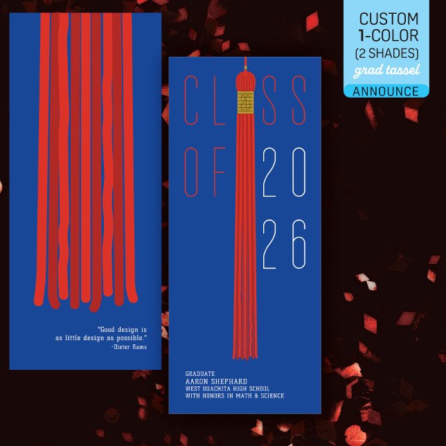 Modern Design Grad Announcement | Color-Editable (Criador carregado)
