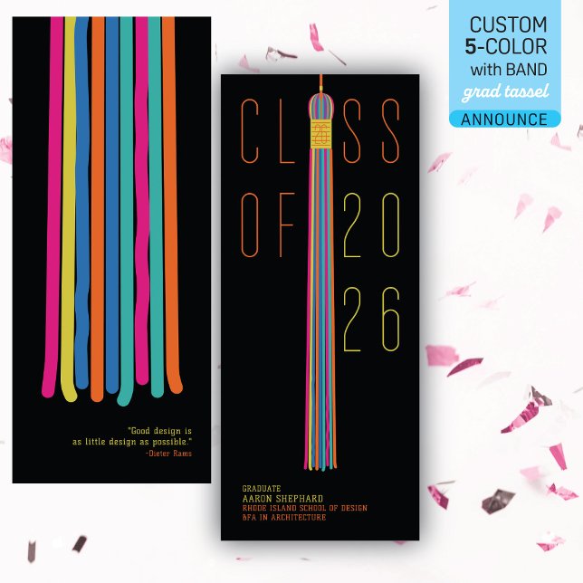 Modern Design Graduation Announcement | Color-Edit (Criador carregado)