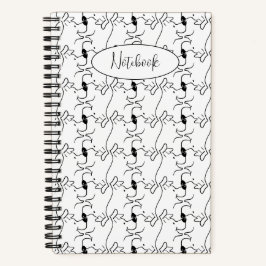 Modern Dog Profile Pattern White Custom Small
