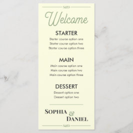 Modern Editable Wedding Menu