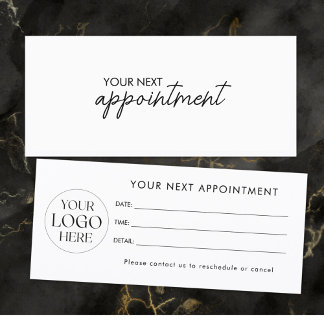 Modern Elegant Business Logo Appointment Card