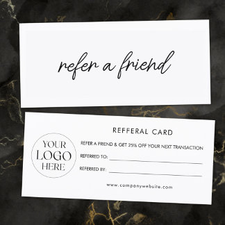 Modern Elegant Business Logo Referral Card