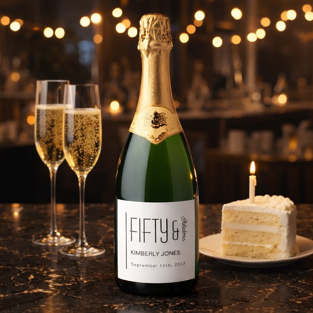 Modern Fifty and Fabulous Bold 50th Birthday Party (Criador carregado)