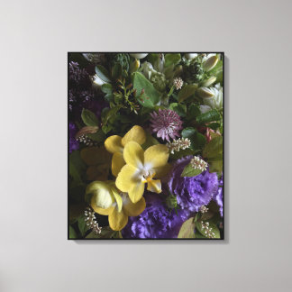 Modern Floral Bouquet Wrapped Canvas Wall Art