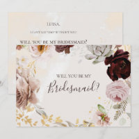 Modern Floral | Cartão de Proposta Marble Bridesma