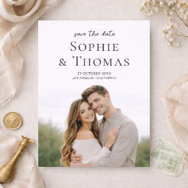Modern Full Photo Double-Sided Save the Date