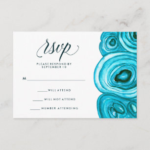 Modern Geode Wedding   RSVP Azul