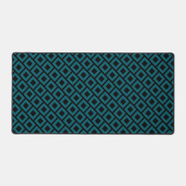 Modern Geometric Diamond Pattern in Deep Teal