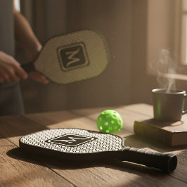 Modern Geometric Monogram Black White