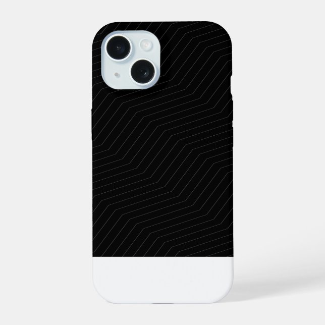 Modern Geometric Zig Zag Pattern Black & White (Verso)