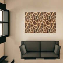 Modern Giraffe Impressão Brown
