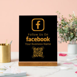 Modern Gold Business Facebook QR Code