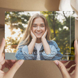 Modern Graduate Announcement Photo Card