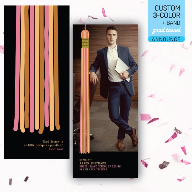 Modern Graphic Photo Graduation Announcement (Criador carregado)