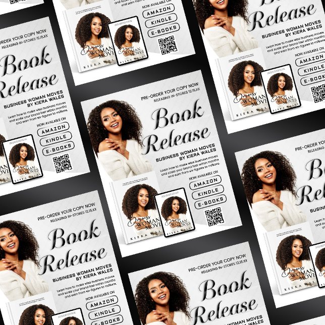 Modern Gray Author Flyer Book Launch Release (Criador carregado)