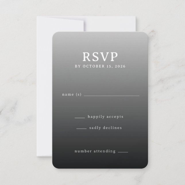 Modern Gray Gradient RSVP (Frente)