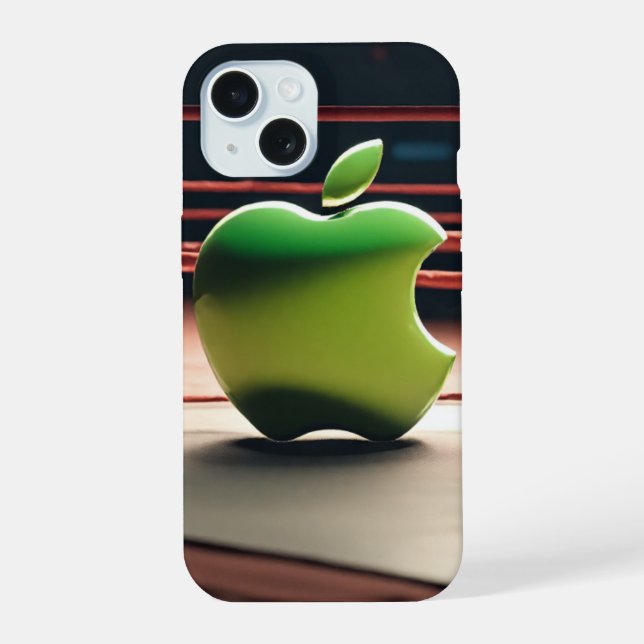 Modern Green Fruit Inspired iPhone 15 Pro Case | S (Verso)