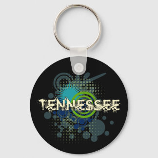 Modern Grunge Halftone Tennessee Chaveiro Dark