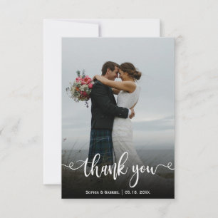 Modern Hand - Letra Cartões de agradecimentos Foto