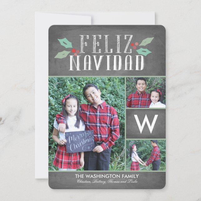 Modern Hollies Feliz Navidad Holiday (Frente)