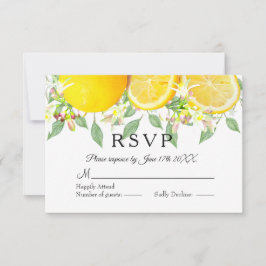 Modern Lemon Boho Summer Weding RSVP