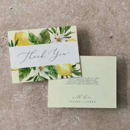 Modern Lemon Garden | Cartões de agradecimentos am