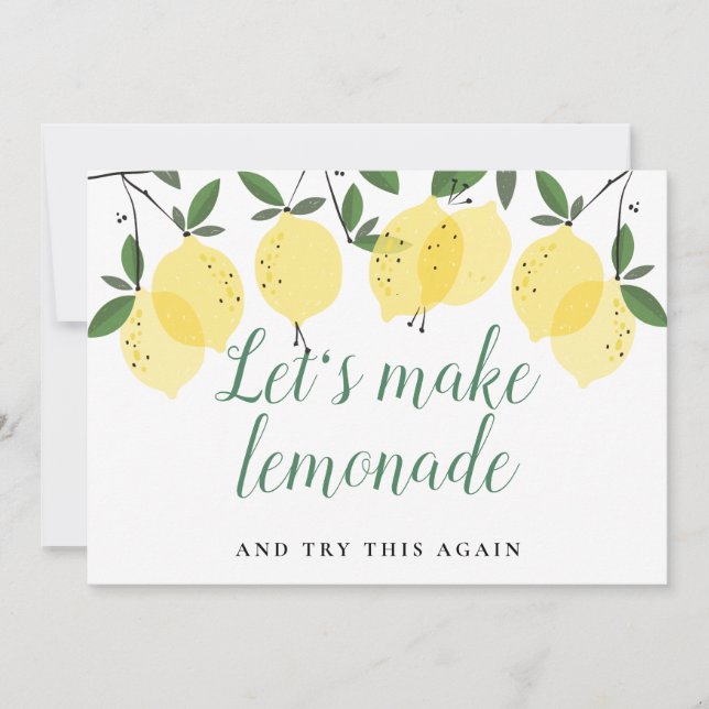 Modern Lemons Greenery Altera O Cartão De Data (Frente)