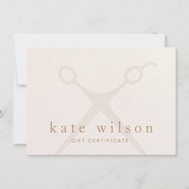  Modern light pink hair stylist  Gift Certificate (Frente)