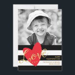 Modern Love You Dia de os namorados Cartão com fot<br><div class="desc">Isso não é adorável? Enviar saudações LOVEly aos amigos e à família! Substitua a imagem de modelo antes de comprar. O produto não contém folha de ouro.</div>