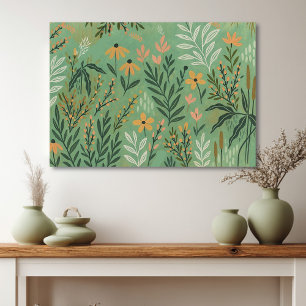 Modern Meadow Floral Canvas Art