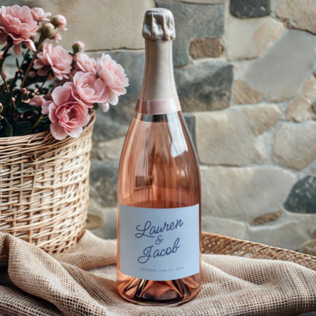 Modern Minimal Minimalist Blue Wedding (Criador carregado)