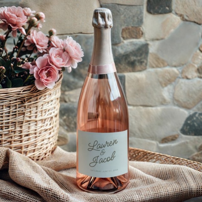 Modern Minimal Minimalist Green Wedding (Criador carregado)