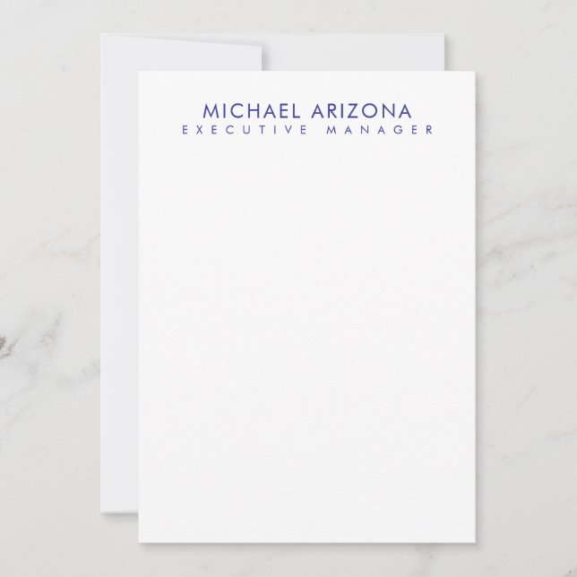 Modern Minimalist Simple Plain Own Name Card (Frente)