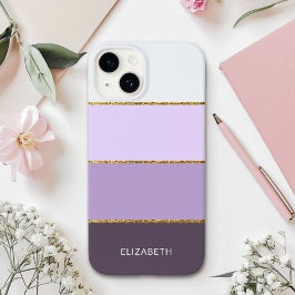 Modern minimalist style purple stripes and gold 