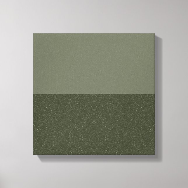Modern Moss Green Split Canvas Wall Art (Personali (Frente)