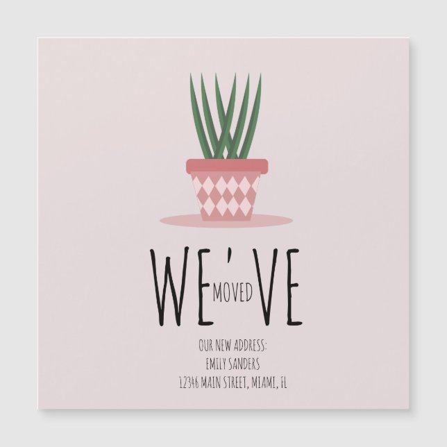 Modern Moveu NOVO Cartão de Endereço HOME (Frente)