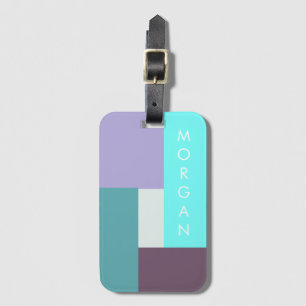 Modern Pastel   Etiqueta de bagagem personalizada