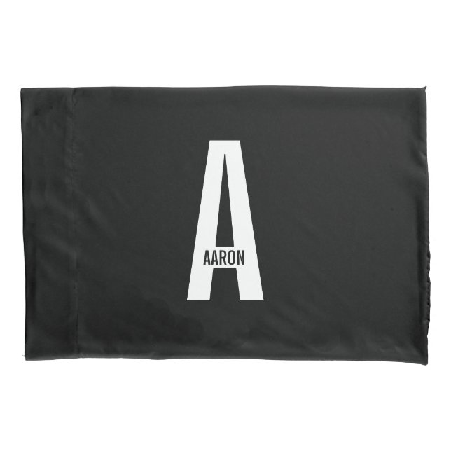 Modern Personalized Bold Monogram and Name (Frente)