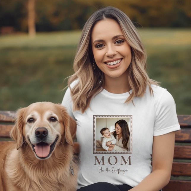 Modern Personalized Mom Photo T-Shirt Gift (Criador carregado)