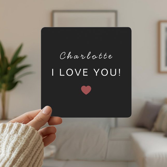Modern Personalized Valentine Card – I Love You (Criador carregado)