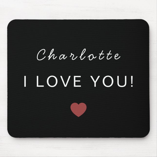 Modern Personalized Valentine Mouse Pad (Frente)