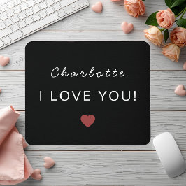 Modern Personalized Valentine Mouse Pad