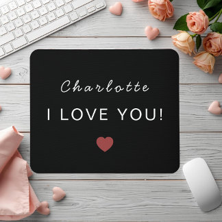 Modern Personalized Valentine Mouse Pad