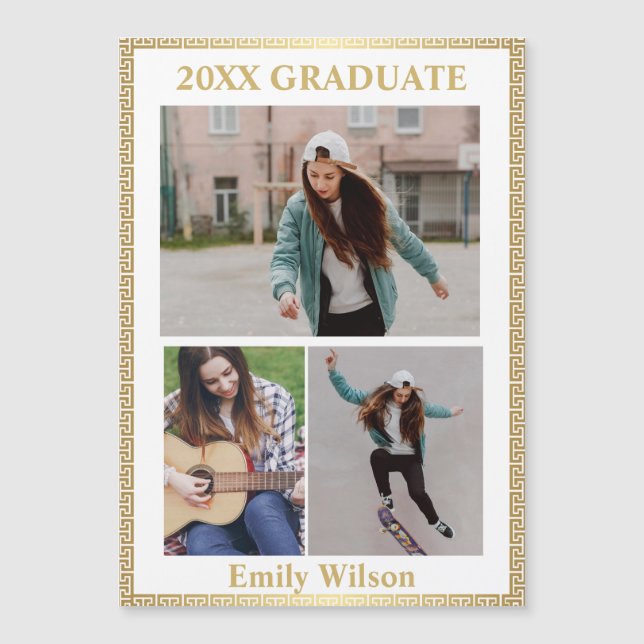 Modern Photo Class of 20XX Graduation Announcement (Frente)