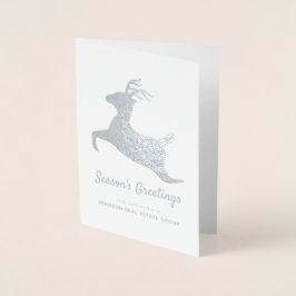Modern Reindeer Sillhouette | Cartões de natal