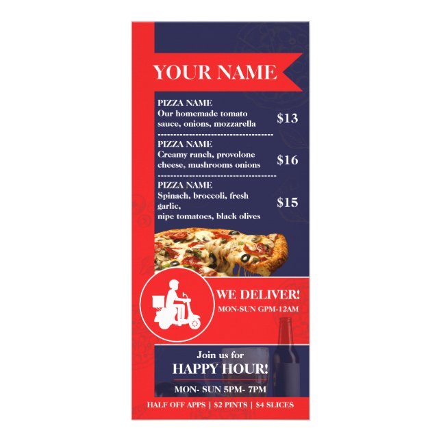 Modern Restaurant Menu Design (Verso)