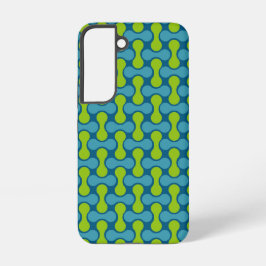 Modern Retro Link Pattern in Blue and Green