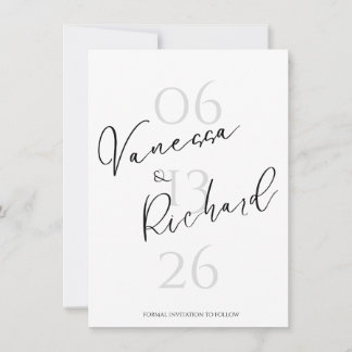 Modern Save the Date Invitation