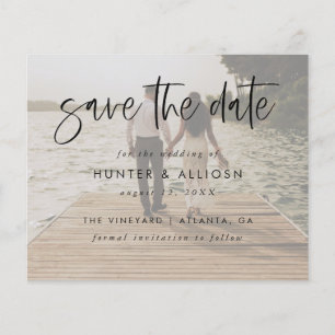 Modern Script Save The Date Budget Flyer