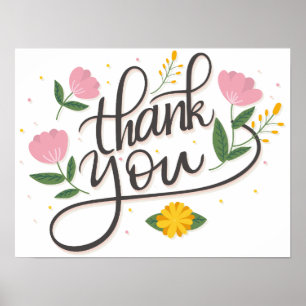 Modern Script thank you poster